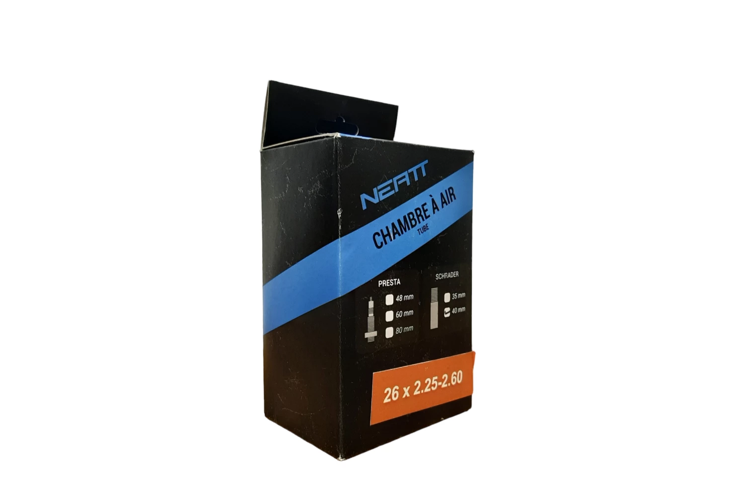 Chambre à Air Neatt Standard 26" Schrader 40 Mm 2.25 - 2.60 1 Chambre à Air Neatt Standard 26" Schrader 40 Mm 2.25 - 2.60